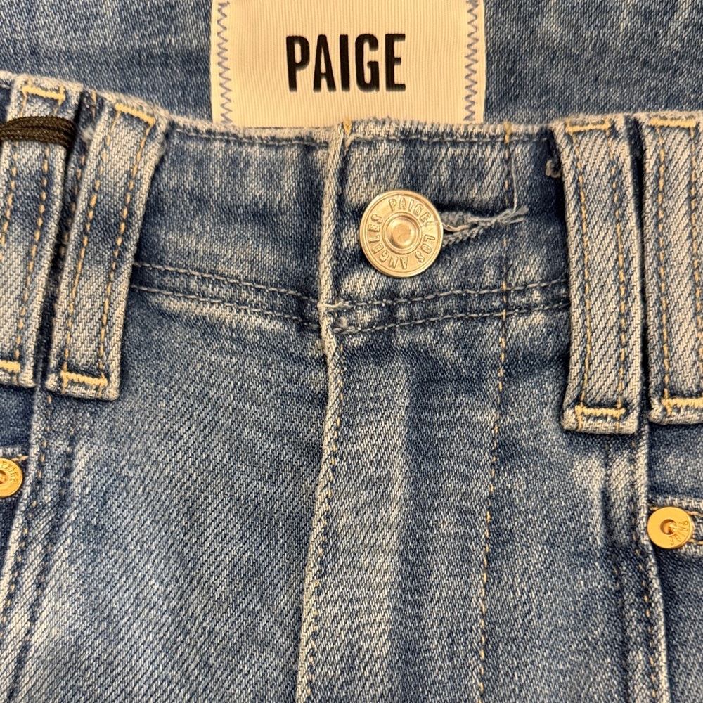 PAIGE Anessa High-Rise jeans with cropped wide leg and Raw Hem - size 26 - NWT - Picture 6 of 14